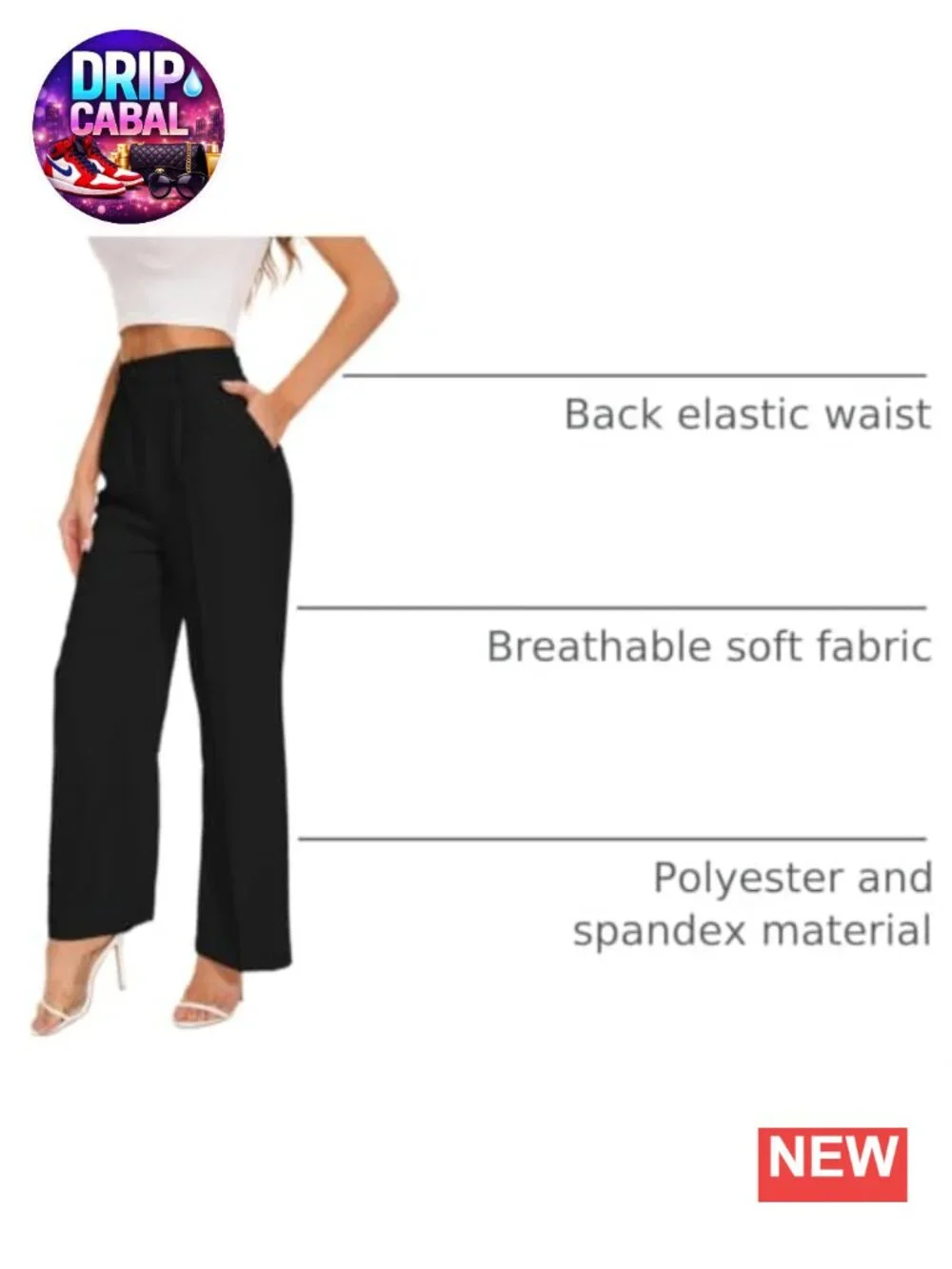 Wide Leg Slacks for Women High Waisted Dress Pants Business Casual Work